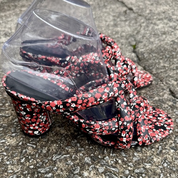 Rebecca Minkoff Women's Sz 8 M Amandine Floral Print Block Heel Slide On Sandal - Picture 6 of 16